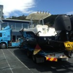 Tight loading Hydra Sports 30 Sydney to Manly Brisbane